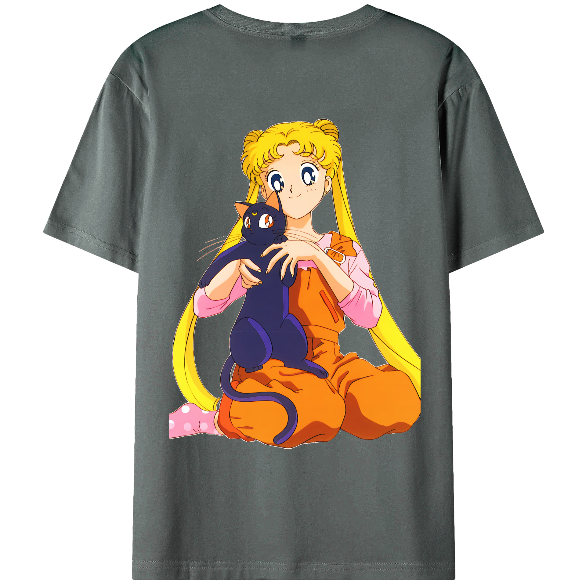 （画像用） 美少女戦士セーラームーン 愛野 美奈子 あいの みなこ Sailor Moon Aino Minako 綿100％ メンズ半袖Tシャツ（バックプリント） 通気性